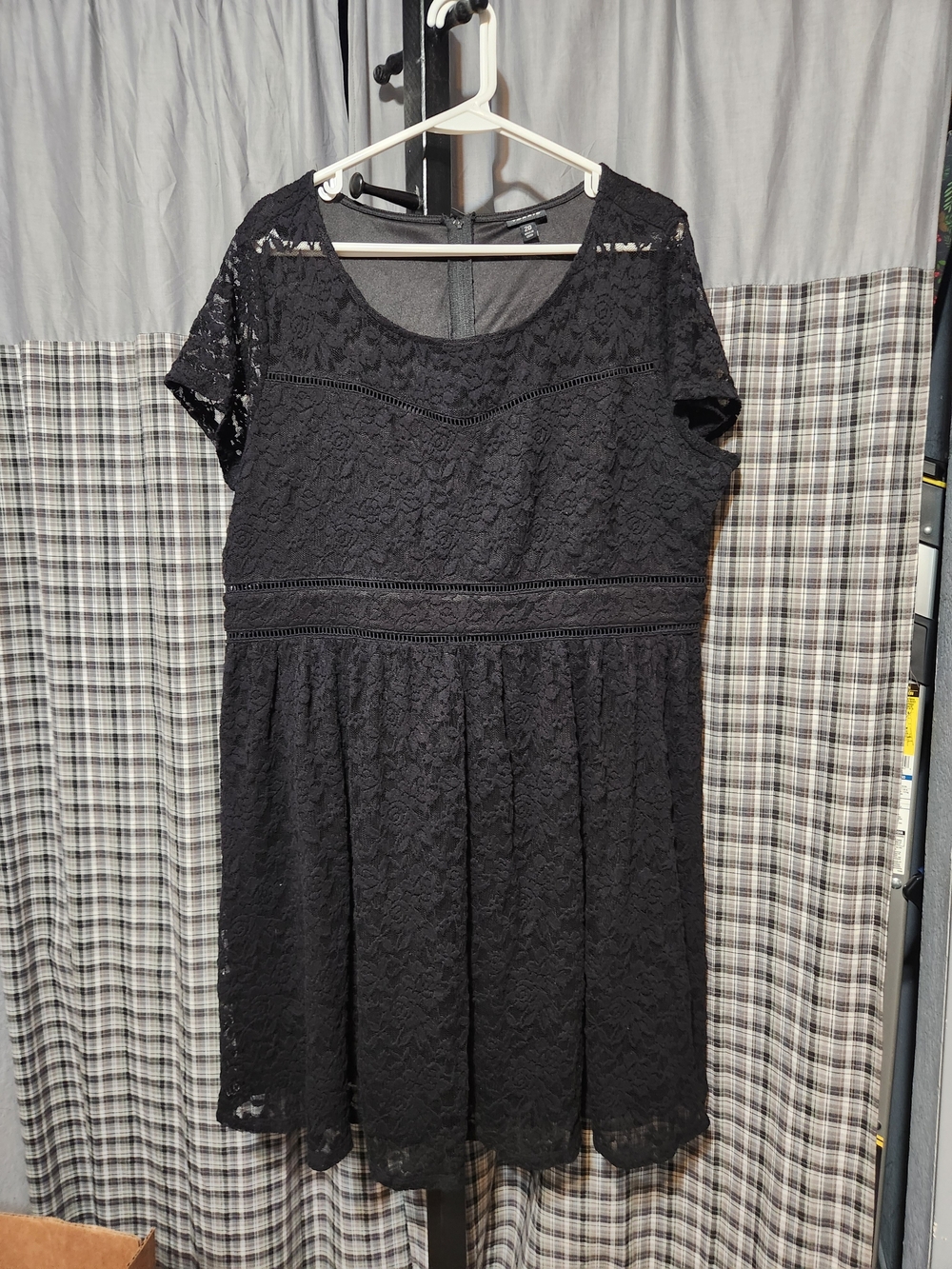 torrid Black Lace Scoop Neck Fit & Flare Dress